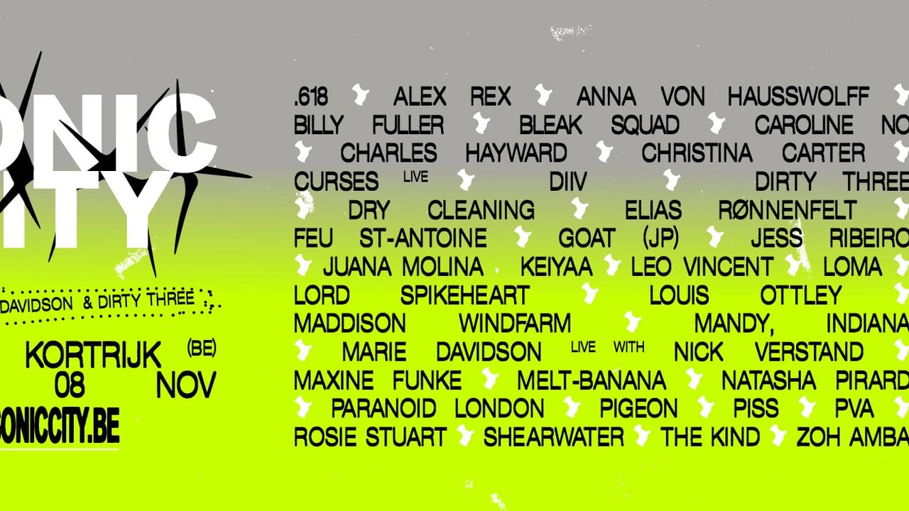 SONIC CITY 2026 - curated by Marie Davidson & Dirty Three
