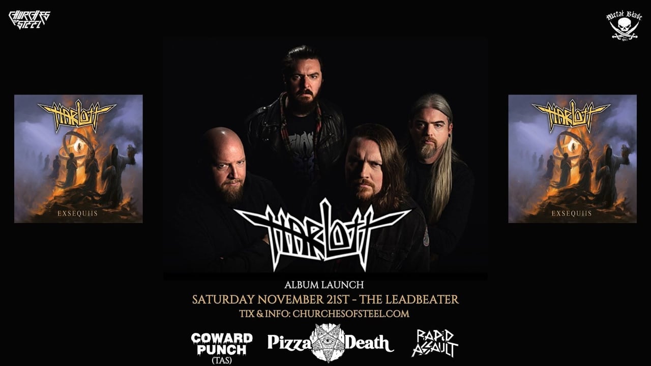HARLOTT – Exsequis Album Launch w/ Pizza Death, Coward Punch (TAS) & Rapid Assault