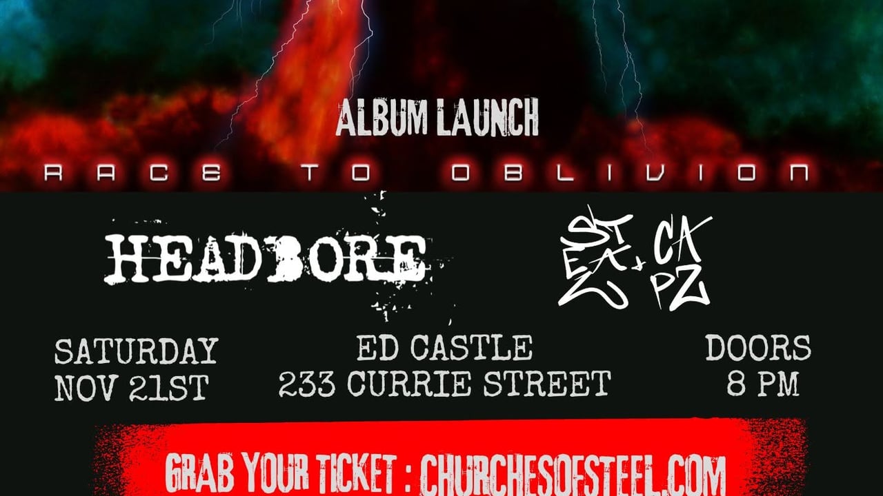 SUDEFED – RACE TO OBLIVION ALBUM LAUNCH w/ Headbore & Steal Capz