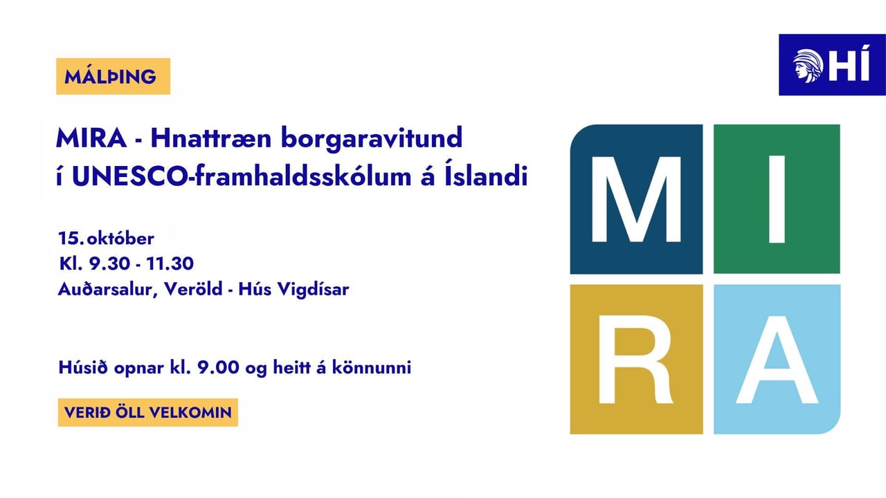 MIRA - Hnattræn borgaravitund í UNESCO-framhaldskólum á Íslandi