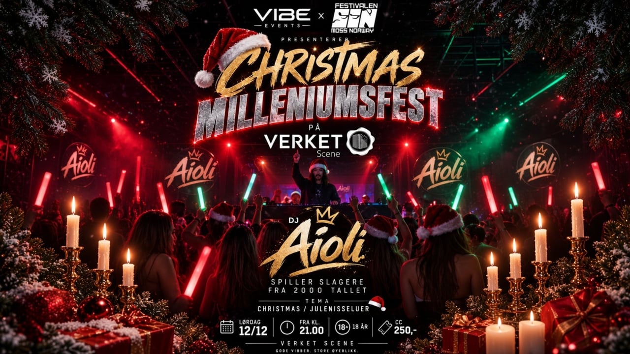  MILLENIUMSFEST PÅ VERKET SCENE MED DJ AIOLI