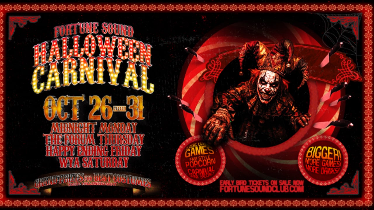 Fortune Sound Halloween Carnival at Midnight Mondays