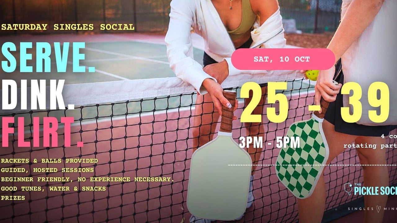 Pickleball Singles Social. 25 - 39