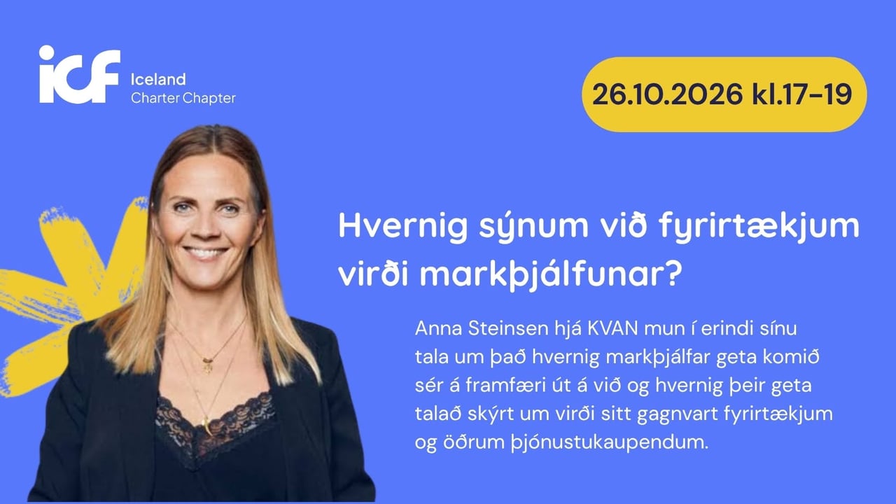 Hvernig sýnum við fyrirtækjum virði markþjálfunar? - Anna Steinsen