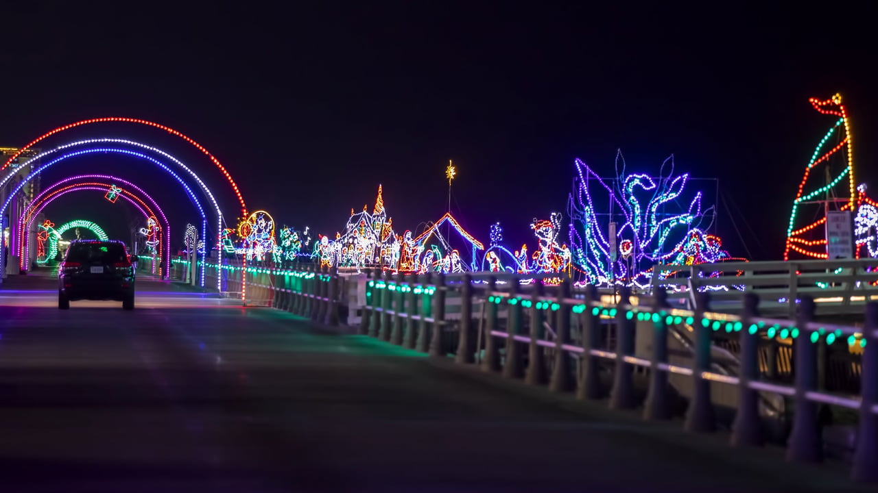 Holiday Lights at the Beach