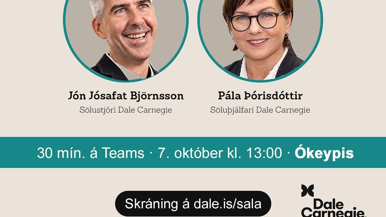 Ör-vinnustofa á Teams miðvikudaginn 7. okt. kl. 13.00 til 13.30