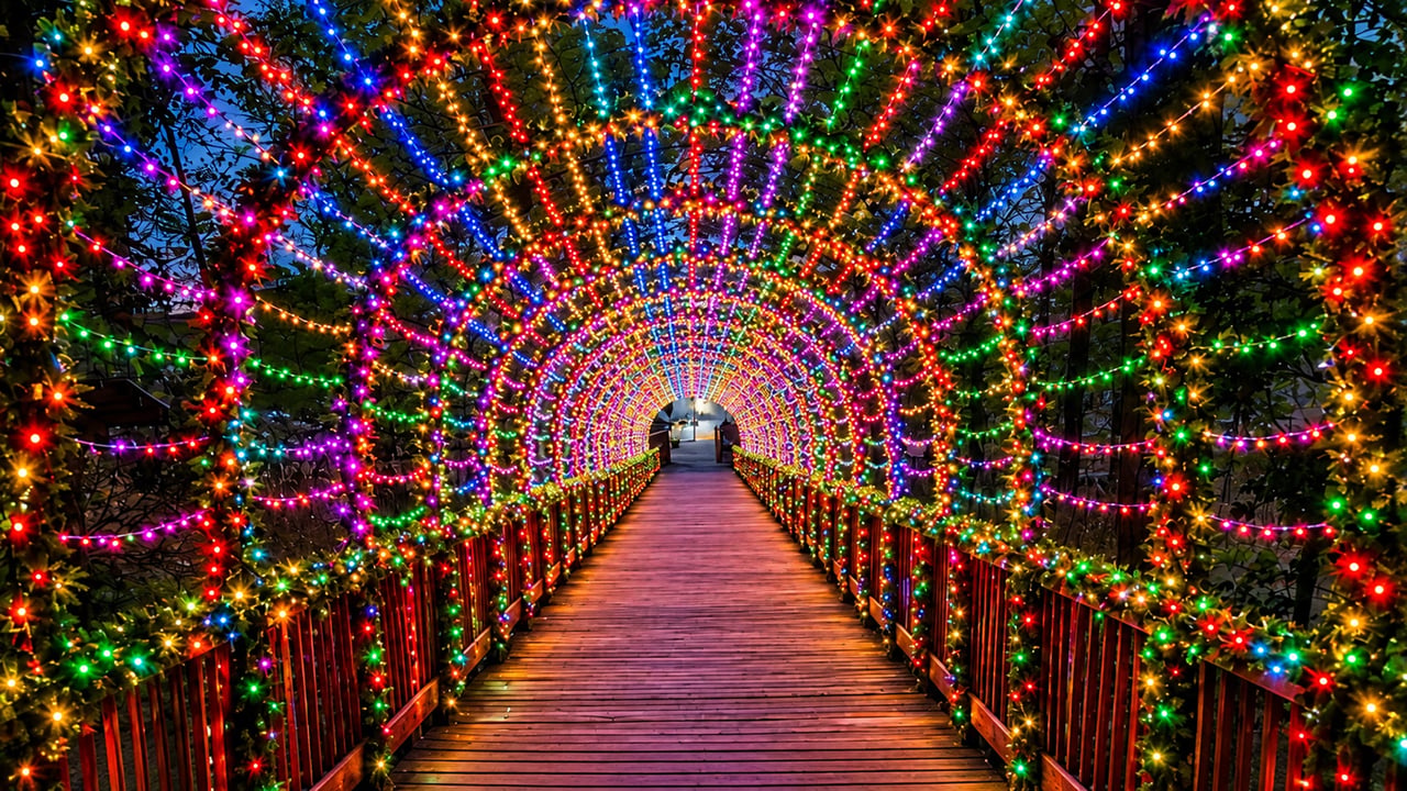 Holiday Lights at the Beach