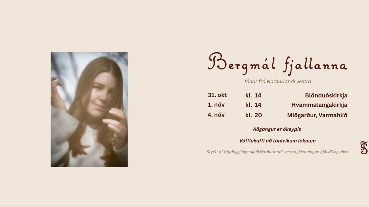 Bergmál fjallanna - útgáfutónleikar Sigurdísar Tryggvadóttur í Hvammstangakirkju