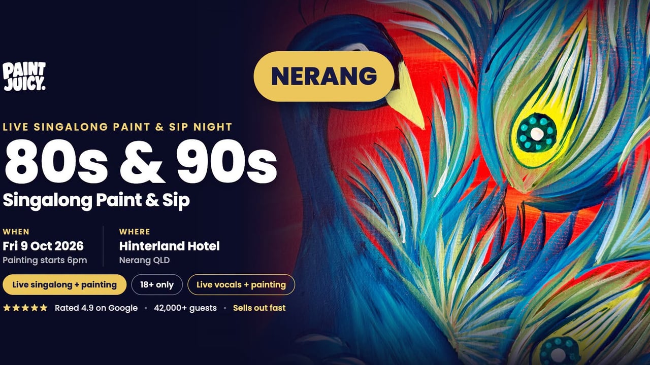 80s & 90s Singalong Paint and Sip Nerang x Paint Juicy