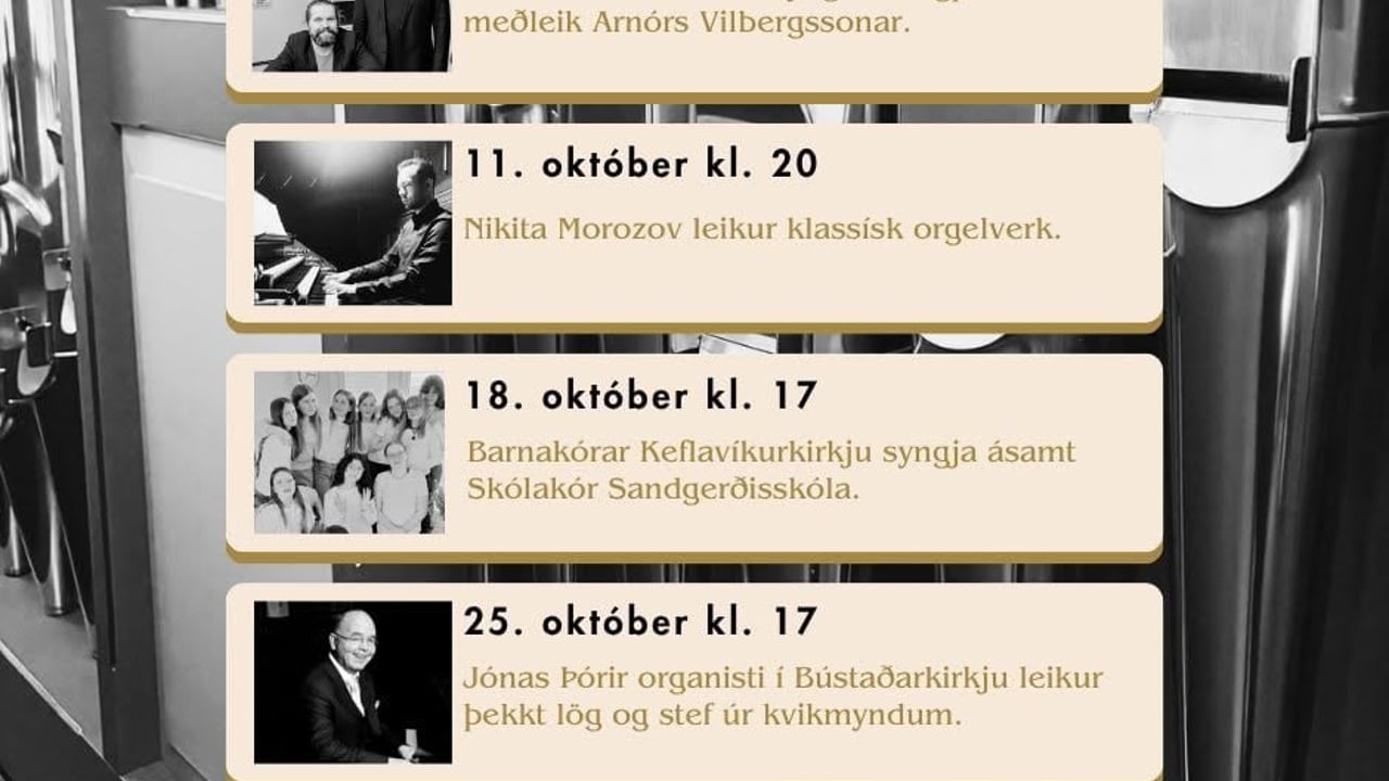 Orgóber 2026 🎶 - Jónas Þórir organisti í Bústaðakirkju leikur þekkt lög og stef úr kvikmyndum.
