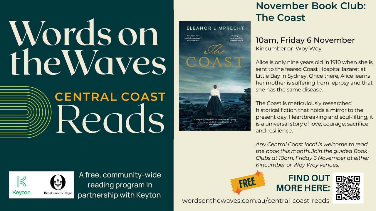 Book Club - November - Choice of 2 venues - The Coast by Eleanor Limprecht