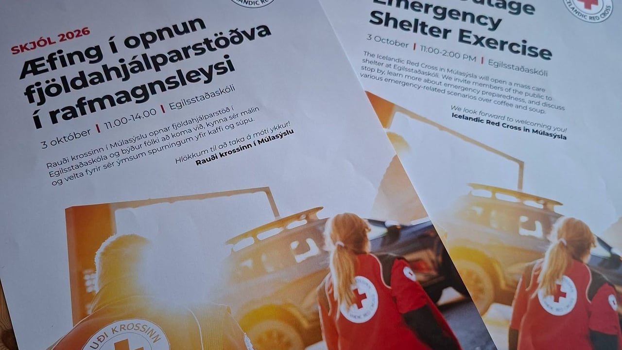 Æfing í opnum fjöldahjálparstöðva í rafmagnsleysi