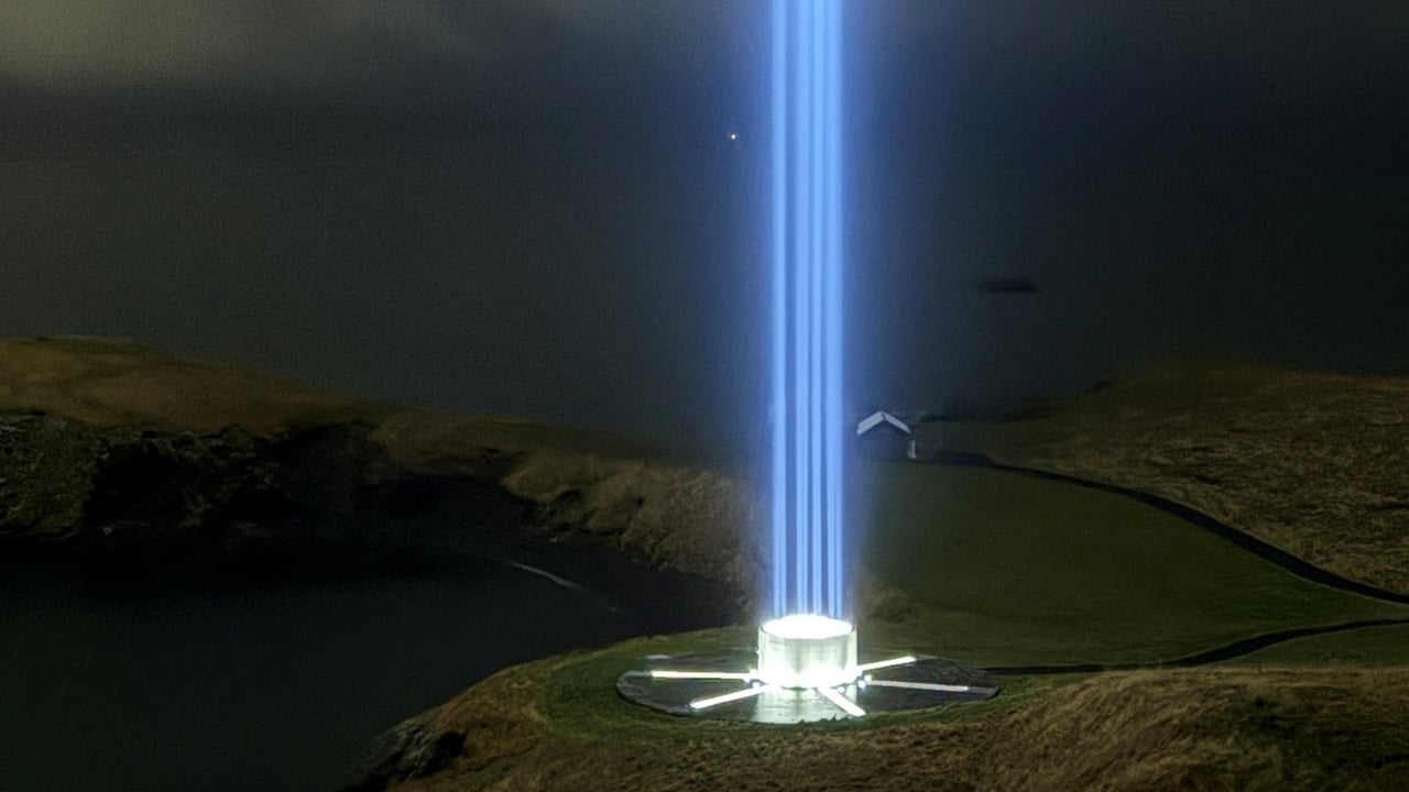 Lighting of Yoko Ono´s Imagine Peace Tower in Viðey