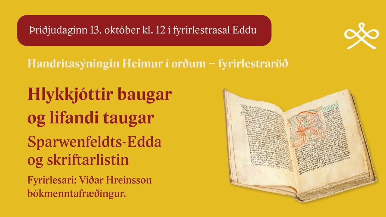 Hlykkjóttir baugar og lifandi taugar. Sparwenfeldts-Edda og skriftarlistin