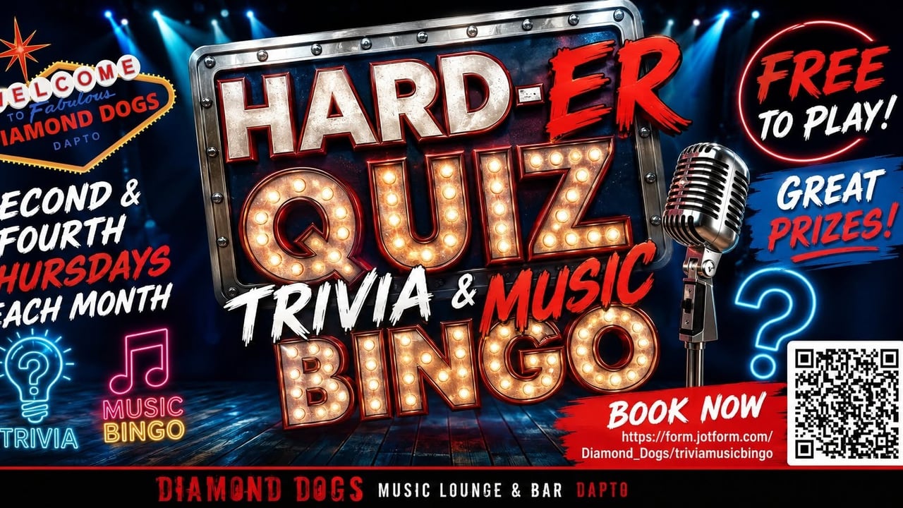 HARD-er QUIZ Trivia & Music Bingo
