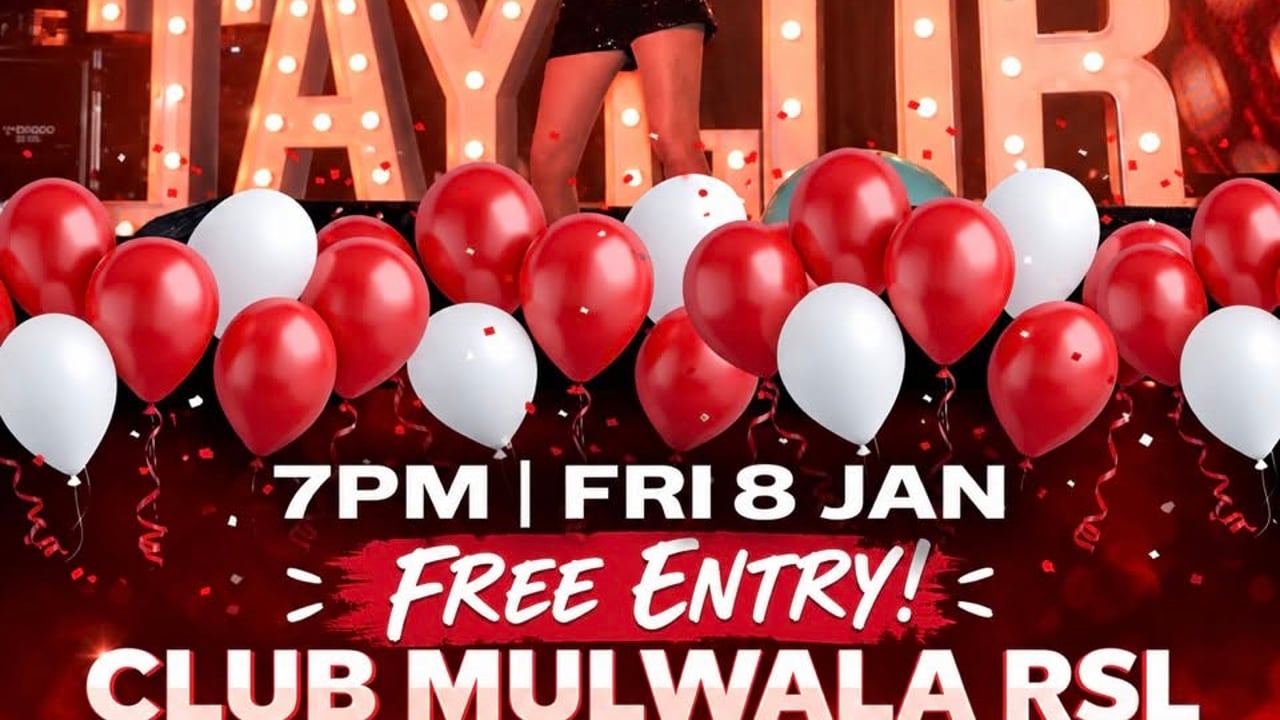 FREE ENTRY! MULWALA RSL! TAYLOR SWIFT TRIBUTE SHOW - BURNING RED🔥