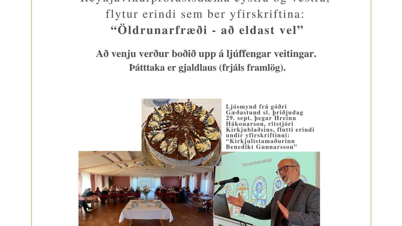 GÆÐASTUND eldri borgara næstkomandi þriðjudag 6. október