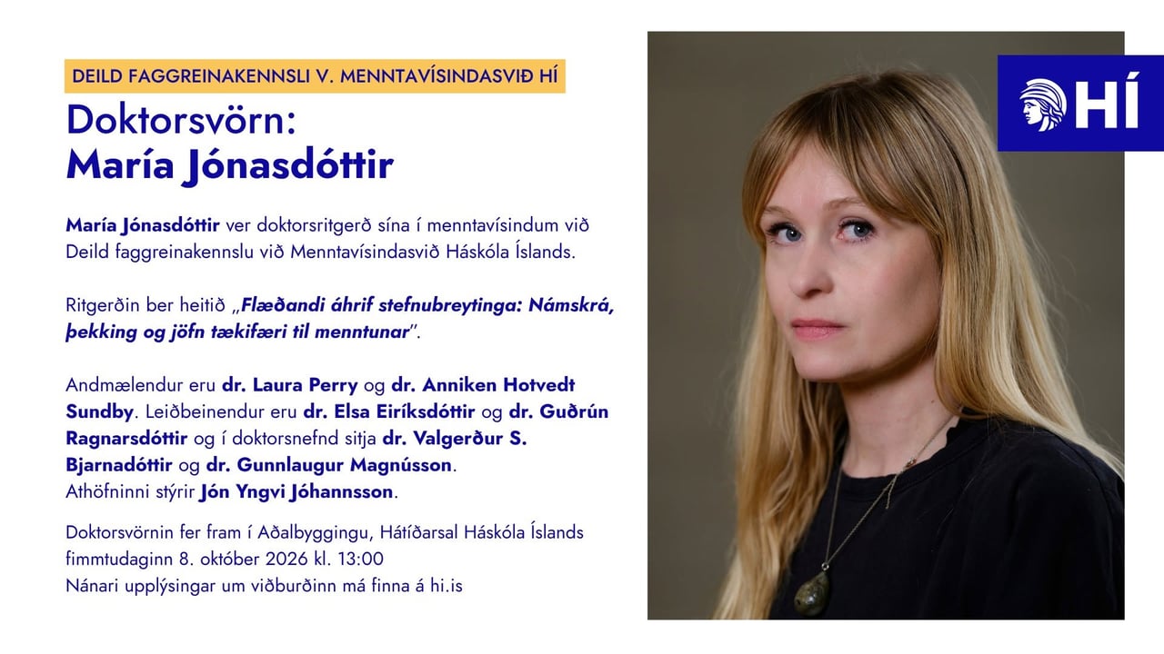 Doktorsvörn | María Jónasdóttir