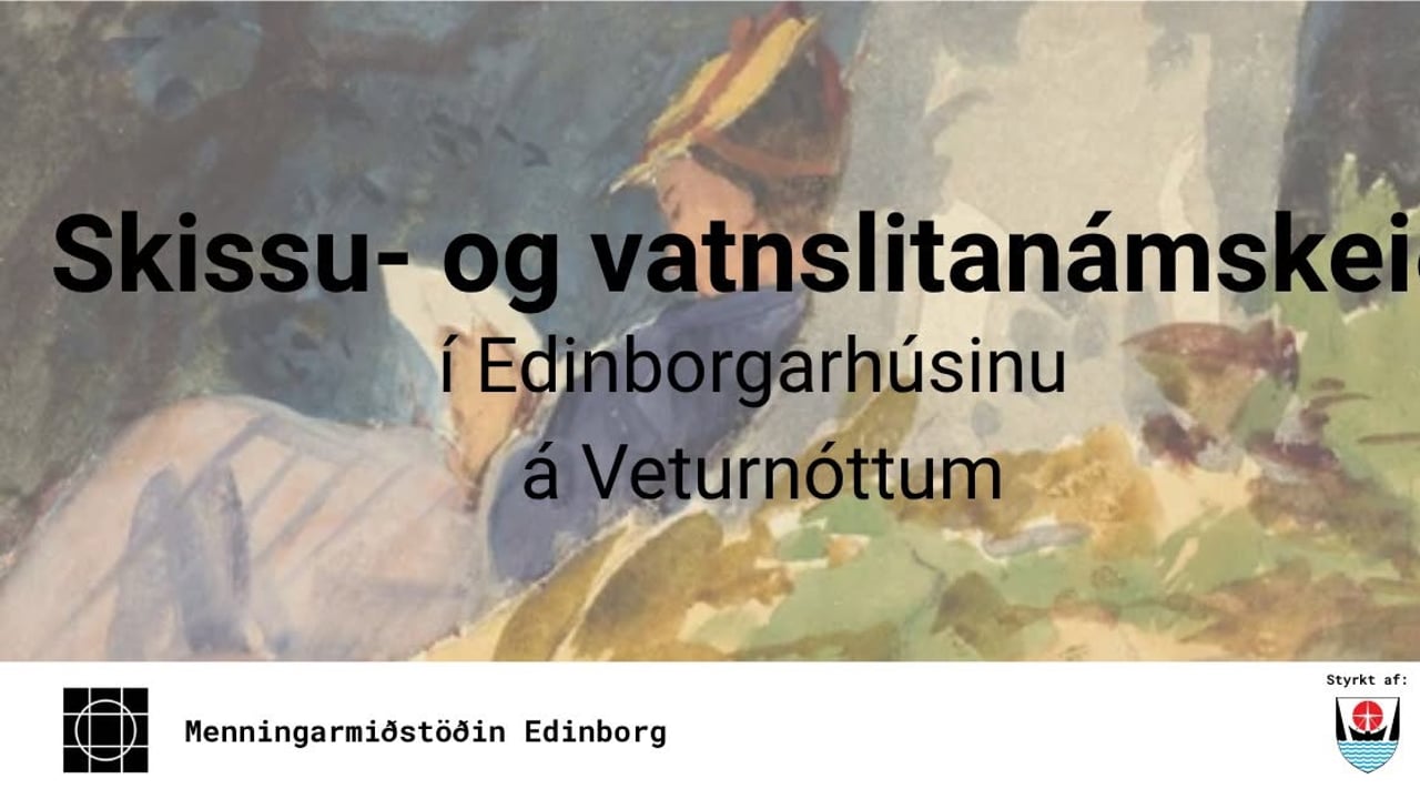 Skissu- og vatnslitanámskeið í Edinborgarhúsinu á Veturnóttum – sunnudagur