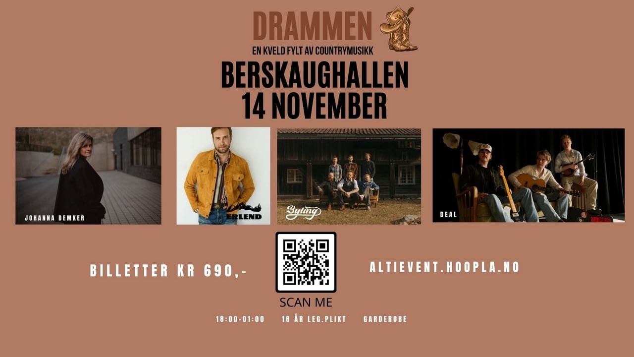 En kveld fylt av Countrymusikk i Berskaughallen, Drammen