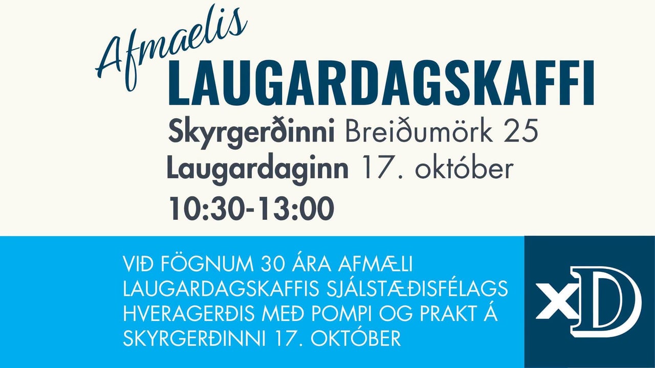 30 ára afmæli laugardagskaffis Sjálfstæðisfélags Hveragerðis