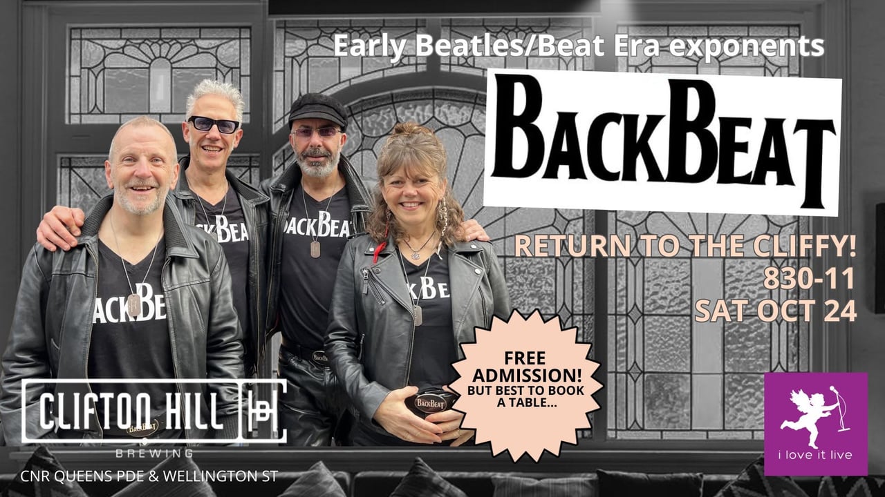 Early Beatles/Beat era exponents BACKBEAT return to the Cliffy!
