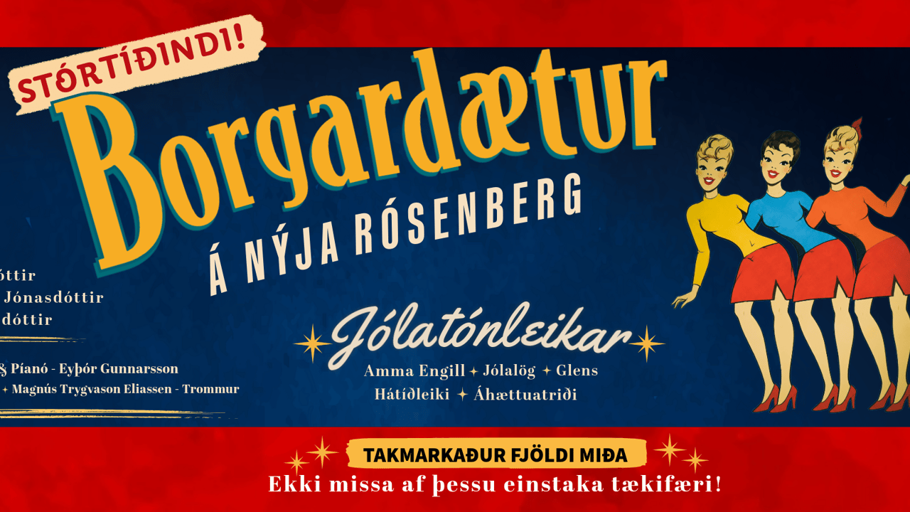 Jólatónleikar Borgardætra á Rósenberg!