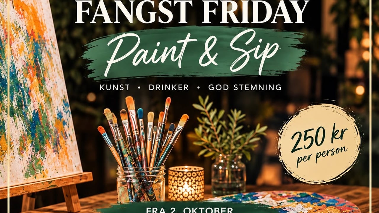 🎨 FANGST FRIDAY – PAINT & SIP 🍷