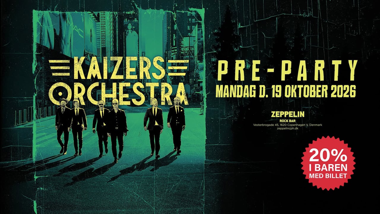 Kaizers Orchestra pre-party mandag @Zeppelin Rock Bar