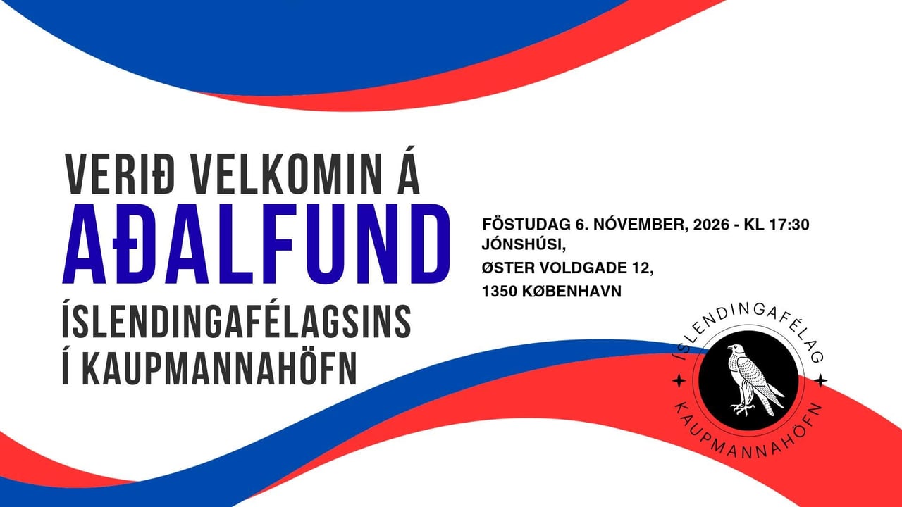 Aðalafundur Íslendingafélagsins í Kaupmannahöfn