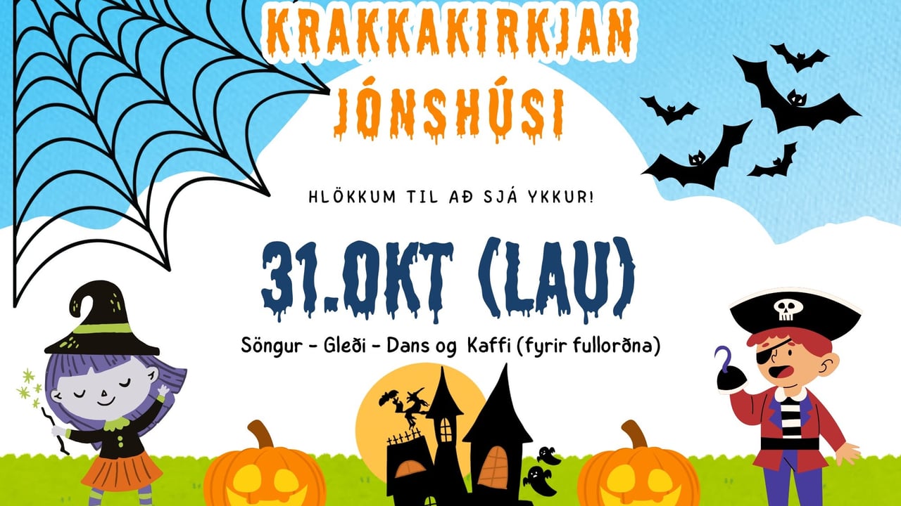 Krakkakirkjan í Jónshúsi - Hrekkjavaka 🎃