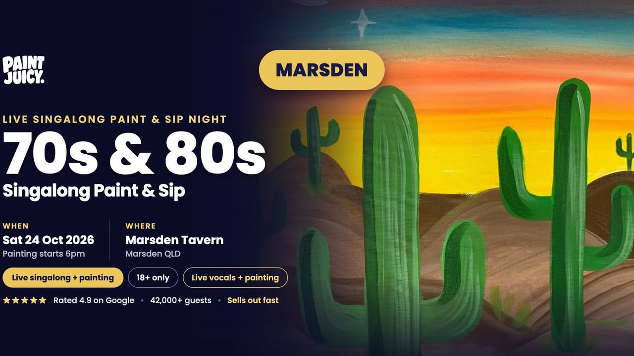 70's & 80s PAINT AND SIP SINGALONG MARSDEN x PAINT JUICY