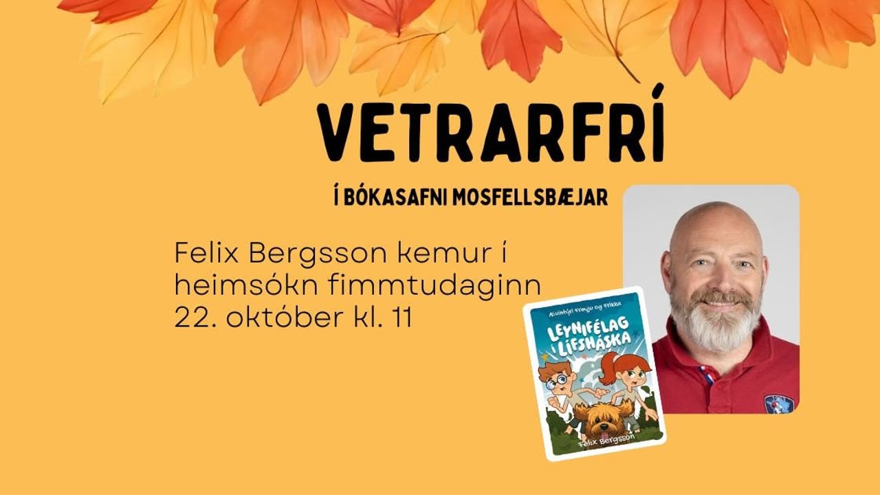 Felix Bergsson heimsækir Bókasafn Mosfellsbæjar
