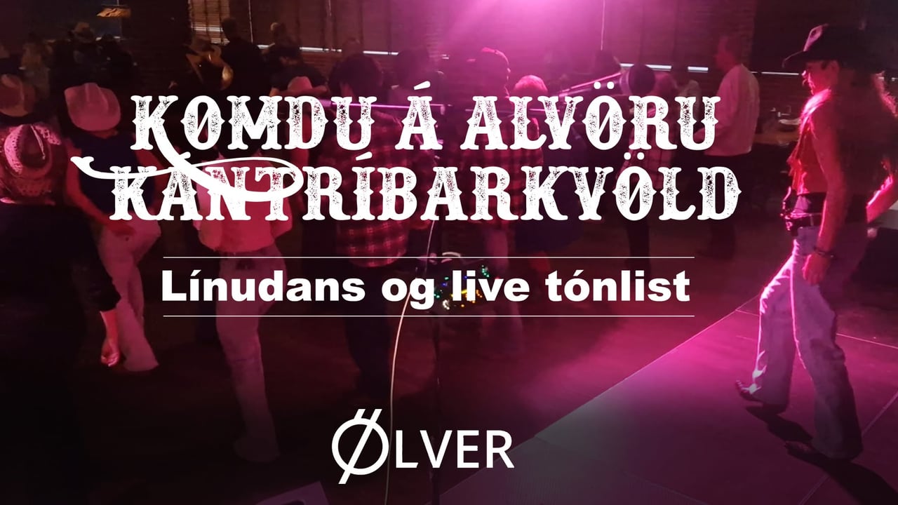 Kántríbarkvöld - Línudans og lifandi kántrítónlist á Ölveri 22. okt.