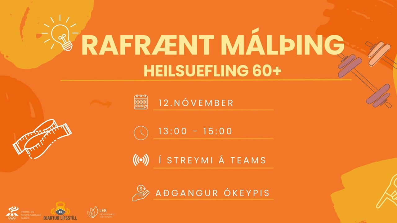 Rafrænt málþing Heilsuefling 60+