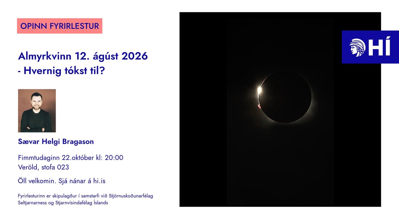 Almyrkvinn 12. ágúst 2026 - Hvernig tókst til? Opinn fyrirlestur