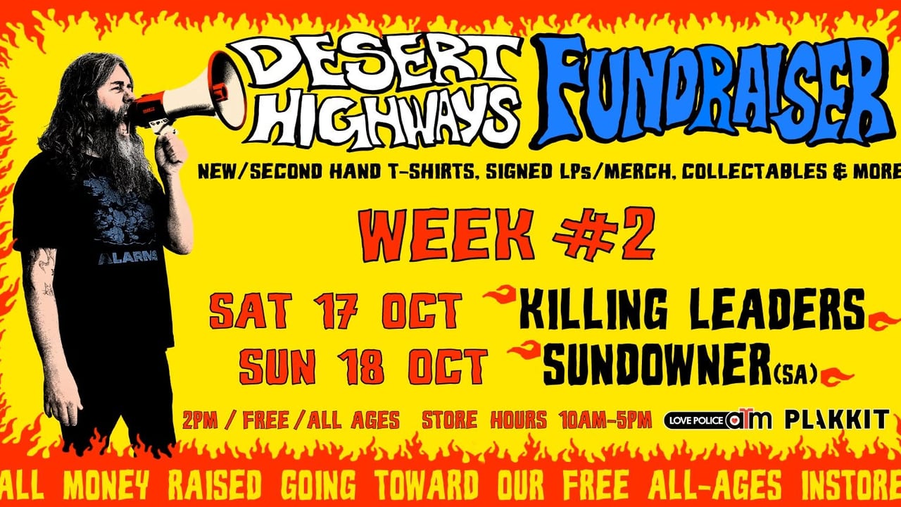DESERT HIGHWAYS FREE ALL-AGES INSTORE FUNDRAISER WEEK 2!