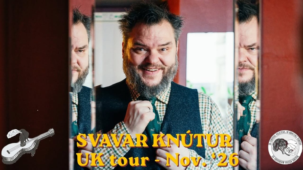 Svavar Knútur on the rails in the UK