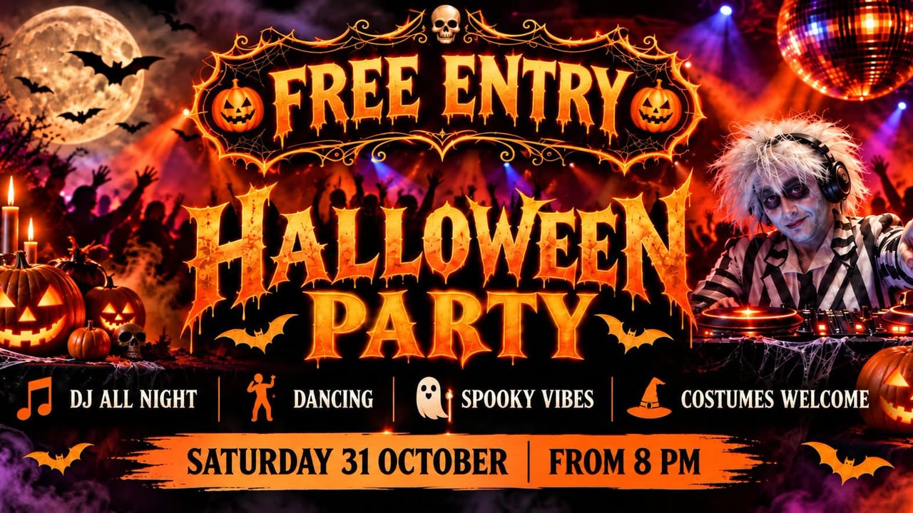 Halloween Dance Party Palle’s Birthday 60th Bash “ FREE ENTRY “