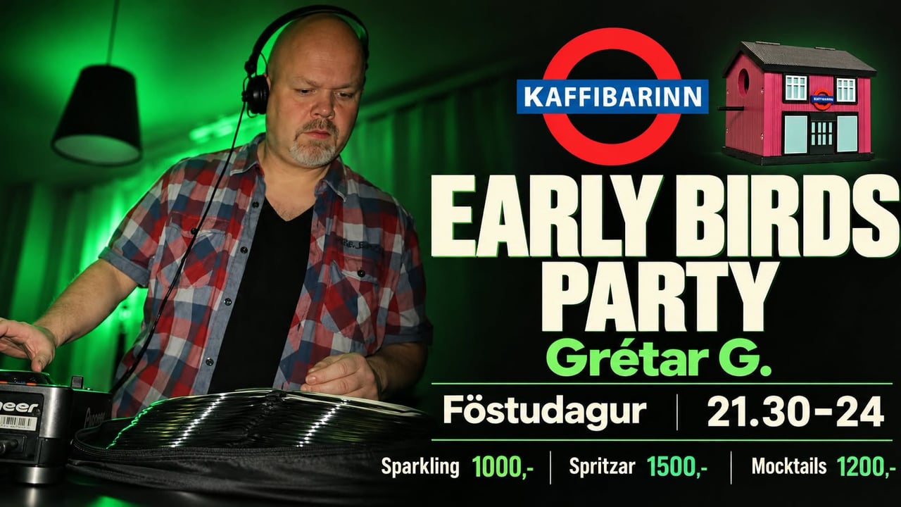 Föstudags "Early Birds" afmælispartý : Grétar G