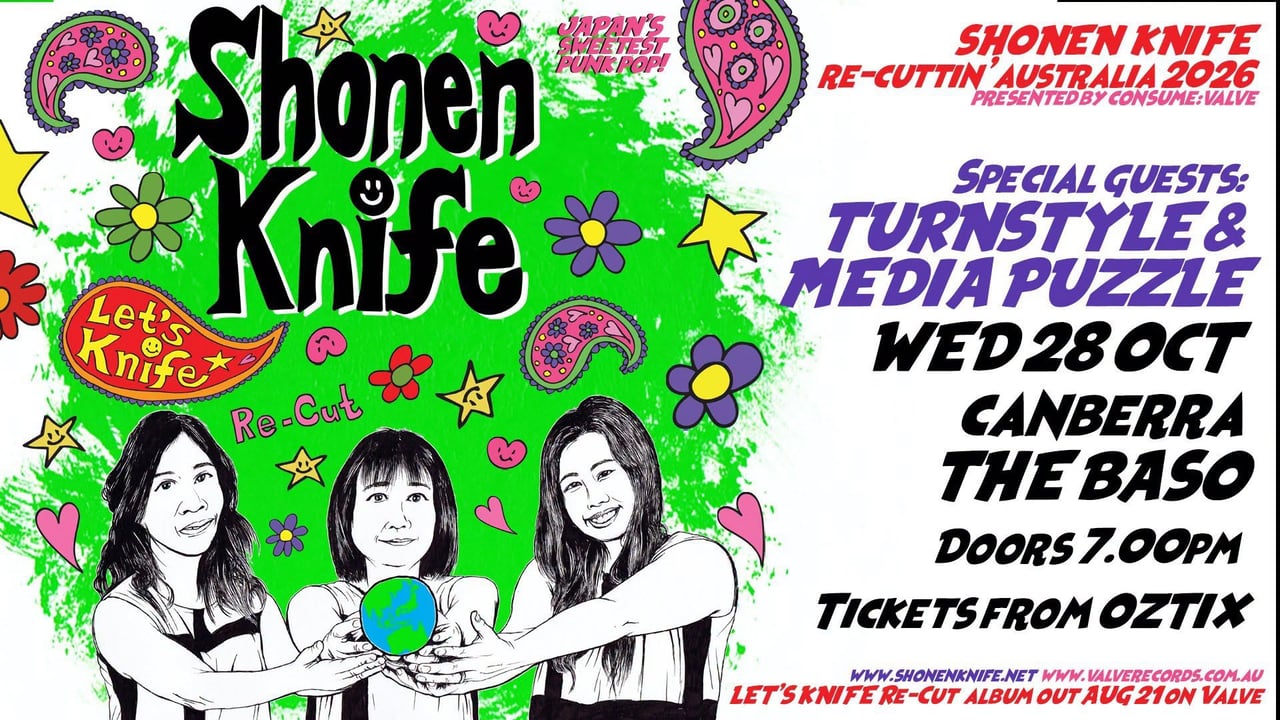SHONEN KNIFE re-cuttin’ Australia 2026  - WED 28 OCT Canberra BASO