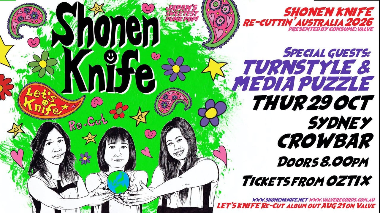 SHONEN KNIFE re-cuttin’ Australia 2026 - THUR 29 OCT Sydney CROWBAR