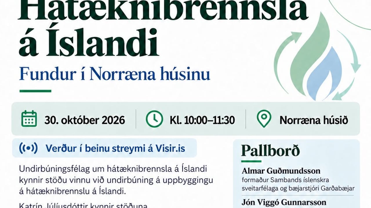 Hátæknibrennsla - Fundur í Norræna húsinu
