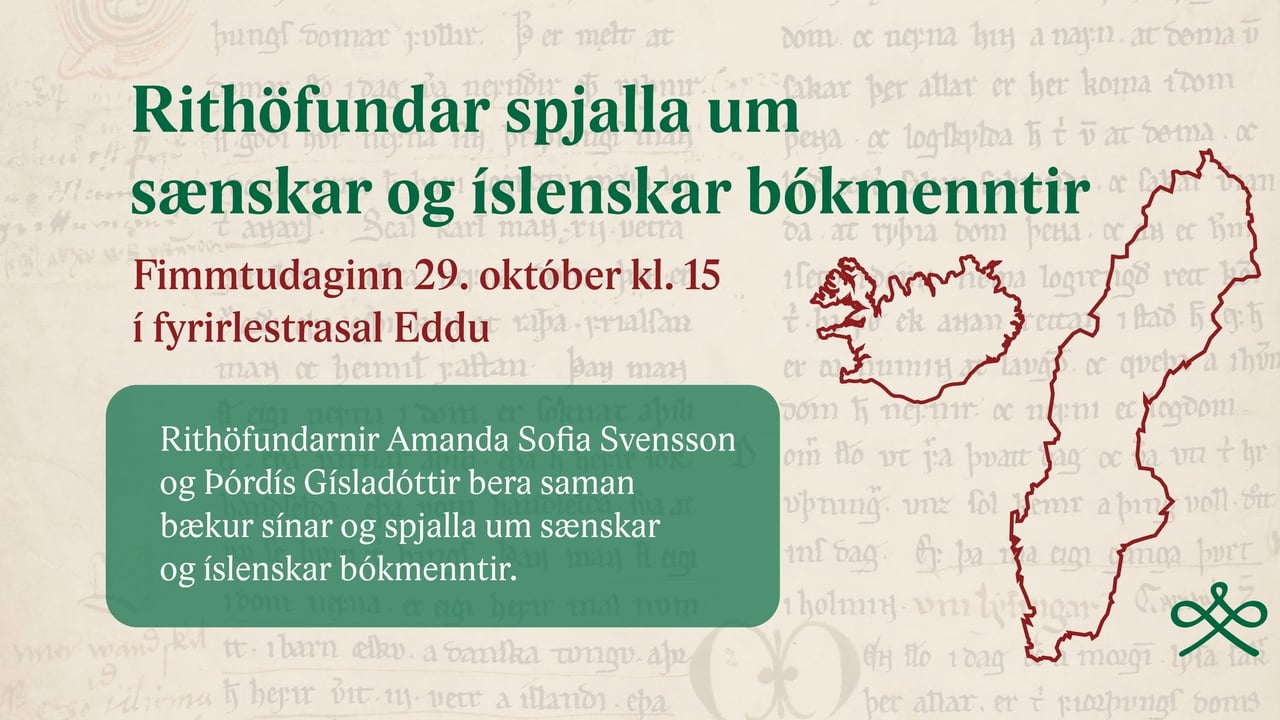 Rithöfundar spjalla um  sænskar og íslenskar bókmenntir