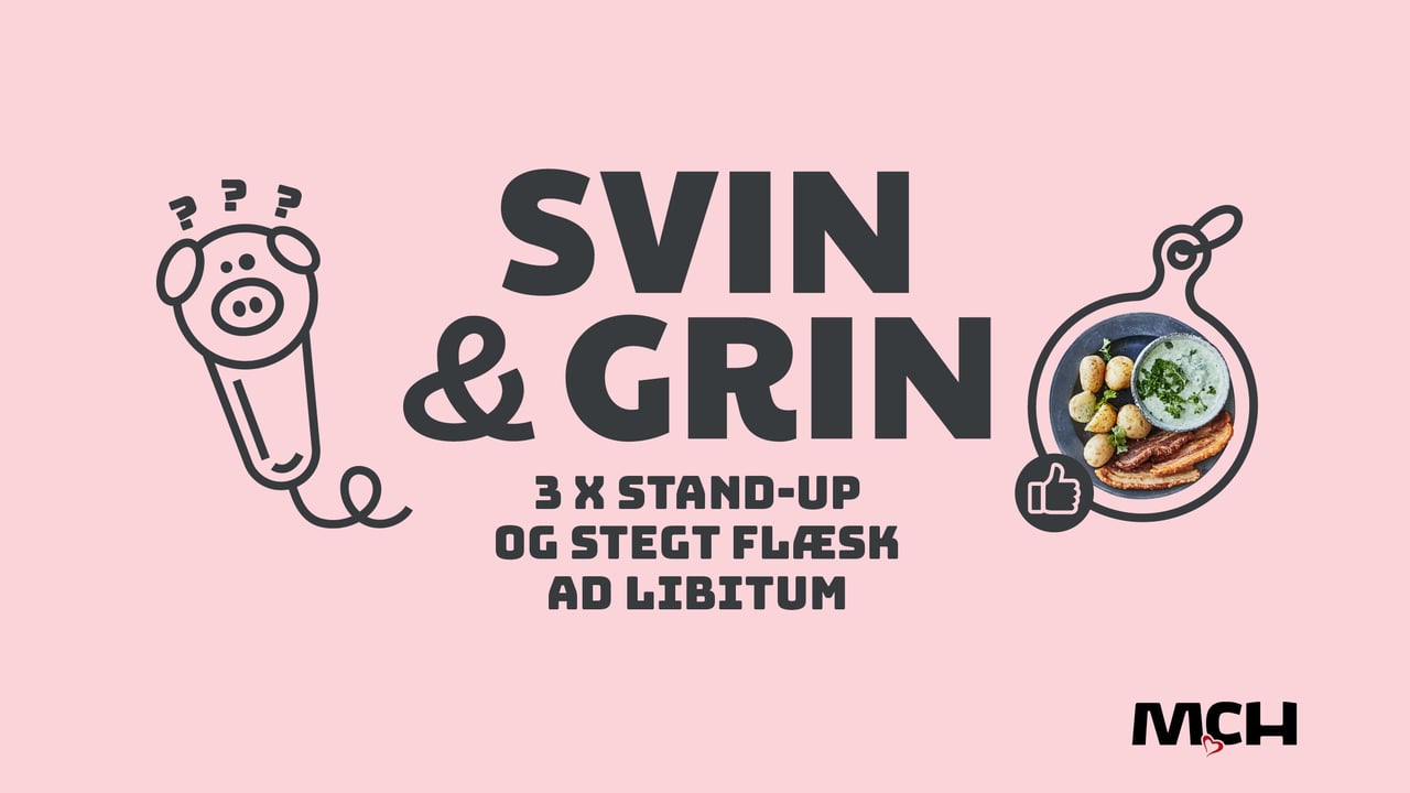 Svin og Grin - 3 x stand-up og stegt flæsk ad libitum