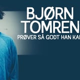 Bjørn Tomren prøver så godt han kan på Blårock Café // Tromsø