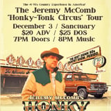 The Jeremy McComb "Honky-Tonk Circus" Tour