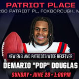 Demario "Pop" Douglas at CardVault by Tom Brady ( PATRIOT PLACE )