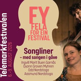 Telemarkfestivalen 2026 | Songliner - med songen i gåve
