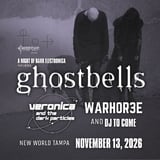Ghostbells, Veronica and The Dark Particles, and Warhor3e in Tampa
